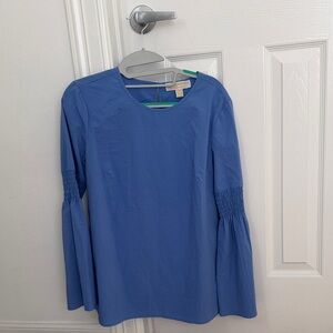 MICHAEL Michael Kors Blue Blouse with Bell Sleeves, New never worn